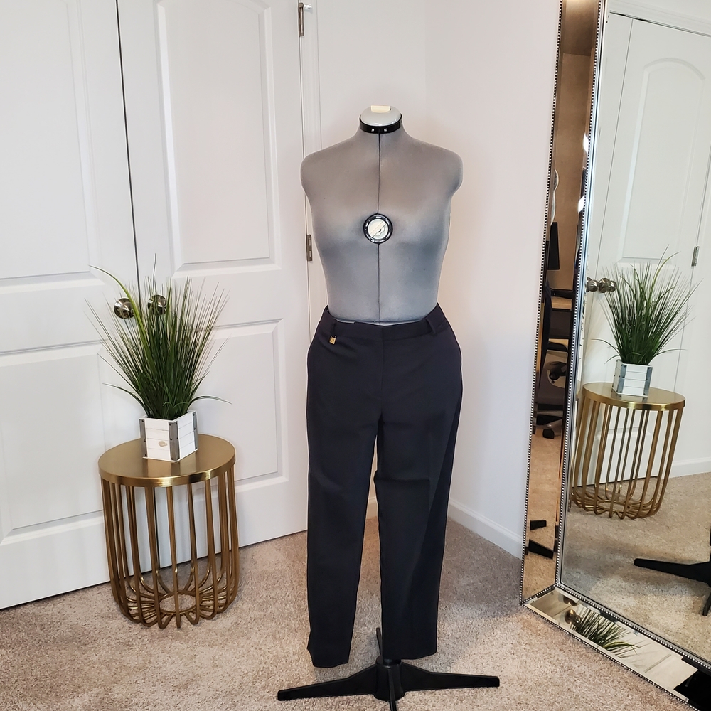 Karl Lagerfeld Women's Straight Leg Pants, Black (Size 16)